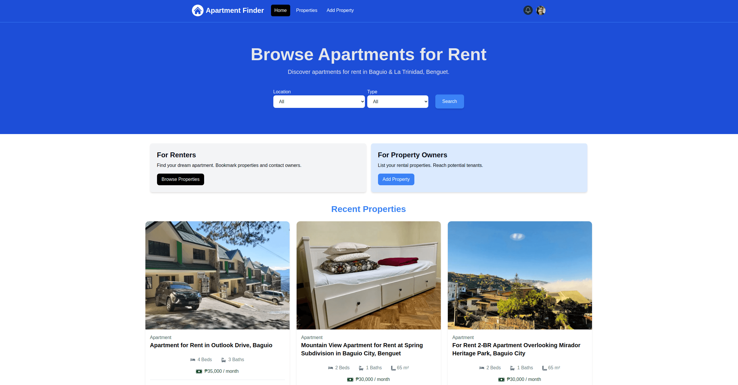 City Apartment Finder