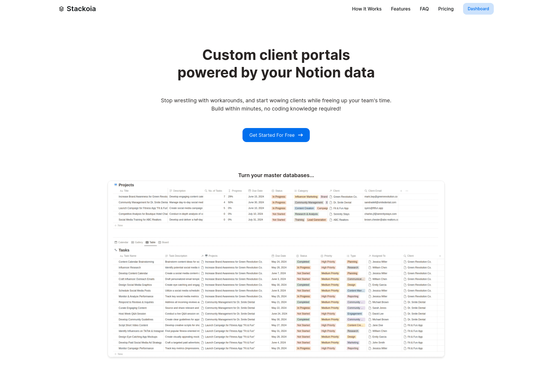 Notion Portal & Form Builder